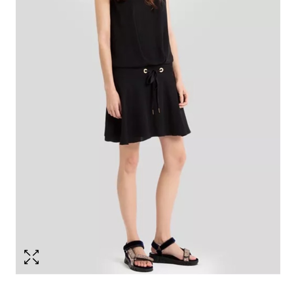 Sandro Rosilda Black Drawstring Dress - Picture 6 of 13
